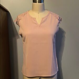Pink Cap Sleeve Blouse with Relaxed Fit
